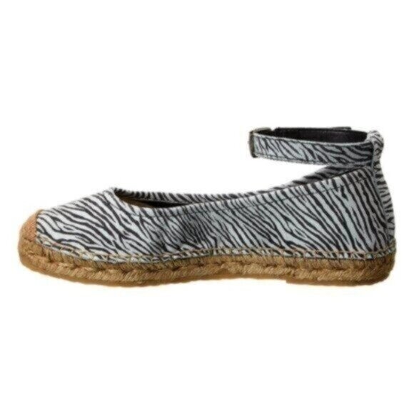 NWT Free People Black & Grey Zebra Print Bohemian Espadrilles EU38/US8 - Picture 2 of 15